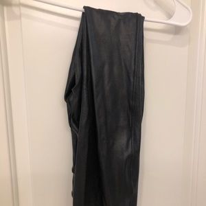 Faux leather spanx